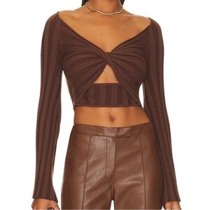 NWT SOVERE Radiant Knit Top in Carob